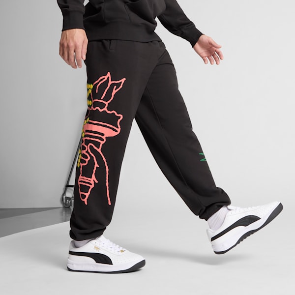 Wardrobe Essentials Bright Lights NYC Flagship Men's Sweatpants, PUMA Black, extralarge