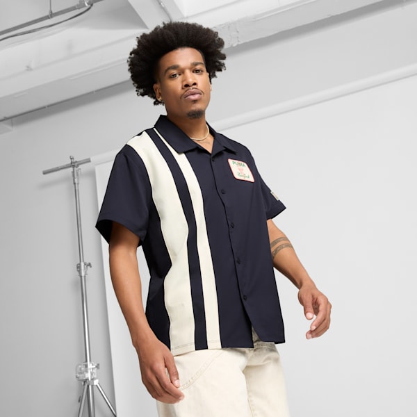 Wardrobe Essentials Bright Lights NYC Flagship Men's Relaxed Tee, New Navy, extralarge
