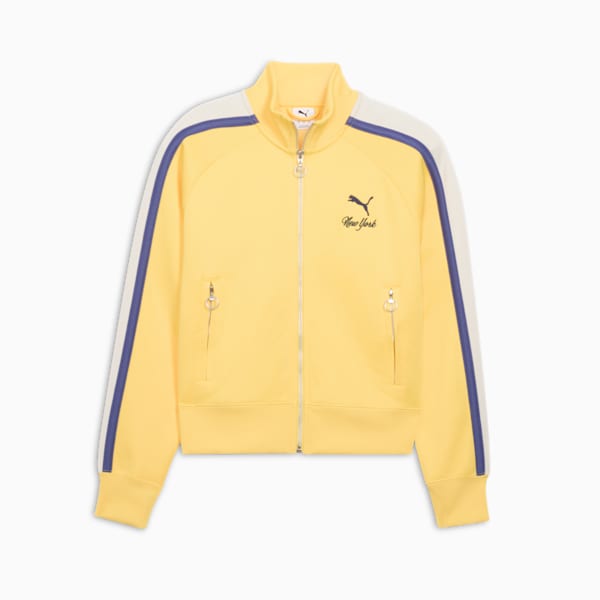 Chamarra de pista para mujer T7 Bright Lights NYC Flagship, Sunny Yellow, extralarge