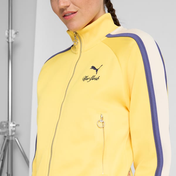 Chamarra de pista para mujer T7 Bright Lights NYC Flagship, Sunny Yellow, extralarge