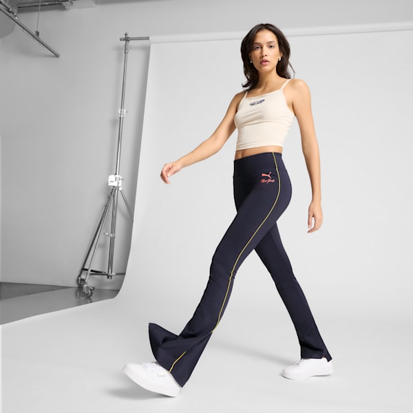 Wardrobe Essentials Bright Lights NYC Flagship Women's Flared Leggings, New Navy, extralarge