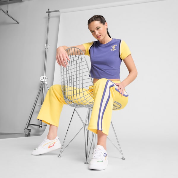Camiseta ajustada y corta para mujer Bright Lights Wardrobe Essentials NYC Flagship, Blue Crystal, extralarge