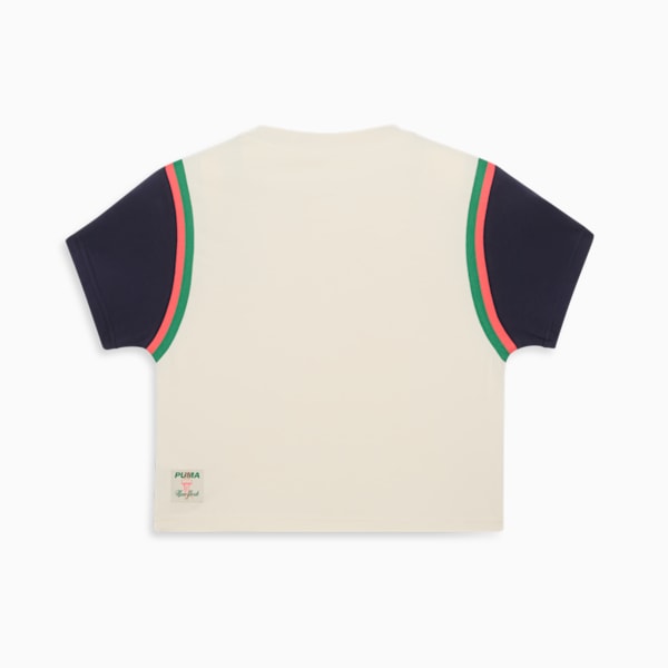 Wardrobe Essentials Bright Lights NYC Flagship Women's Baby Tee, Alpine Snow, extralarge