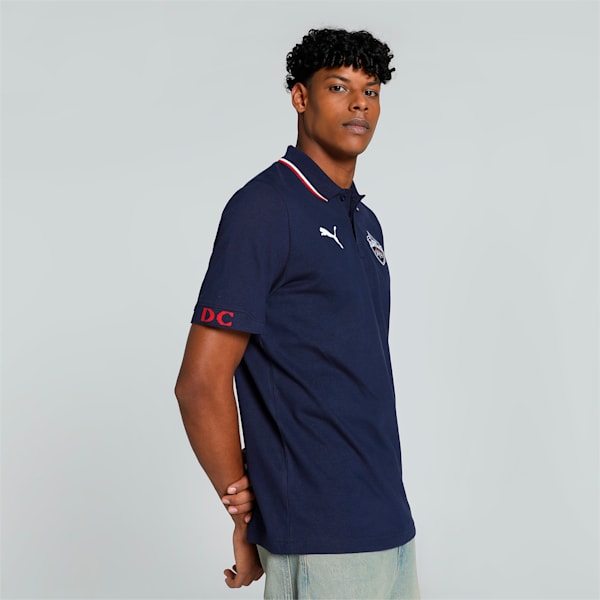 PUMA x DC Men's Slim Fit Cricket Polo, PUMA Navy, extralarge-IND