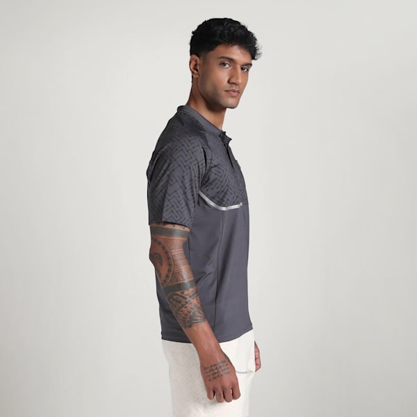 PUMATECH Men's Graphic Polo, Galactic Gray, extralarge-IND