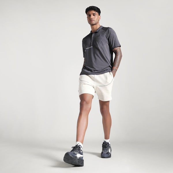 PUMATECH Men's Graphic Polo, Galactic Gray, extralarge-IND