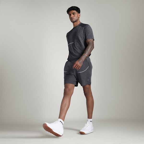 Men's PUMATECH AOP Shorts, Galactic Gray, extralarge-IND