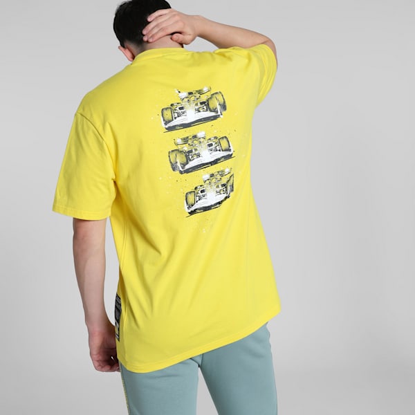 Ferrari Race Color Graphic Men's Motorsport Tee, Speed Yellow, extralarge-IND