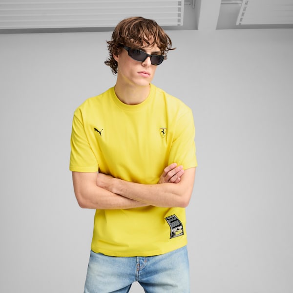 Scuderia Ferrari HP Race Color Splash Men's Tee, Speed Yellow, extralarge
