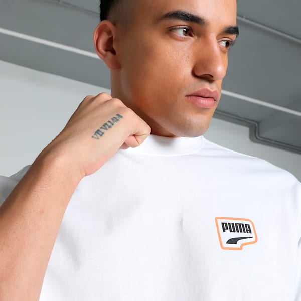 DOWNTOWN Graphic Men's Relaxed Fit Tee, PUMA White, extralarge-IND