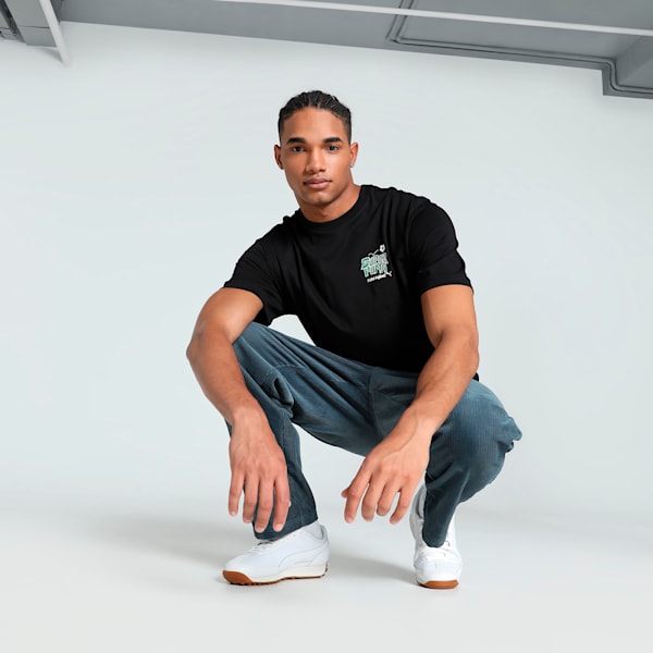 SUPER FOOTBALL Men's Relaxed Fit Tee, PUMA Black, extralarge-IND