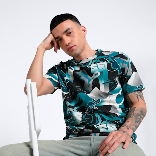 CLASSICS BRAND LOVE Printed Men's Tee, PUMA Black, extralarge-IND