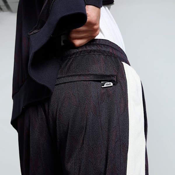 The NeverWorn T7 Men's Printed Track Pants, New Navy, extralarge-IND