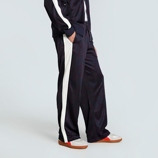 The NeverWorn T7 Men's Printed Track Pants, New Navy, extralarge-IND