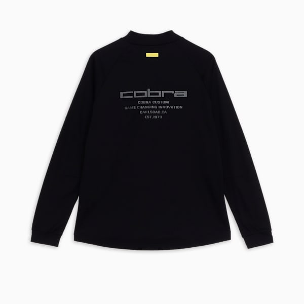 メンズ ゴルフ COBRA バックプリント モックネック 長袖 シャツ, PUMA Black, extralarge-JPN