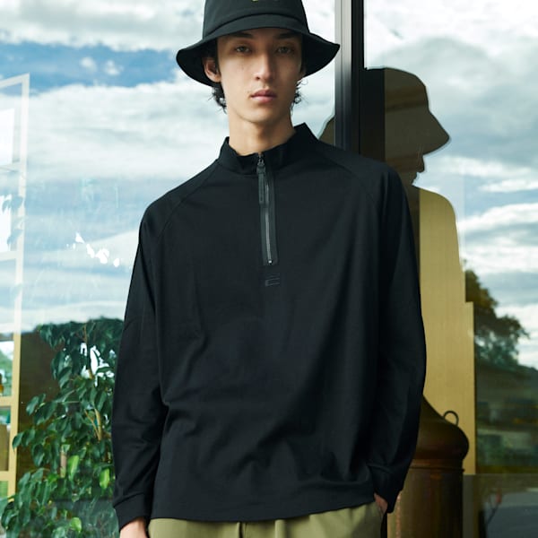 メンズ ゴルフ COBRA ハーフジップ 長袖 シャツ, PUMA Black, extralarge-JPN