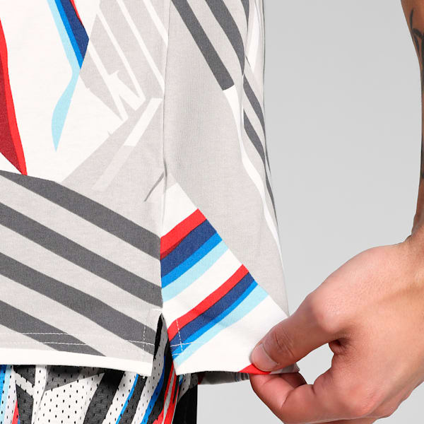 BMW M Motorsport Men's All-Over Print Polo, PUMA White, extralarge-IND