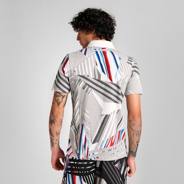 BMW M Motorsport Men's All-Over Print Polo, PUMA White, extralarge-IND