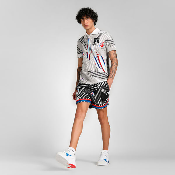 BMW M Motorsport Men's All-Over Print Polo, PUMA White, extralarge-IND