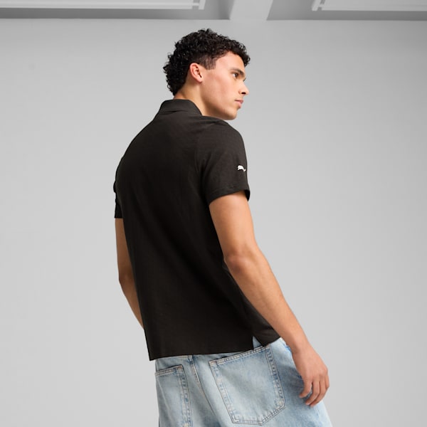 BMW M Motorsport Men's Jacquard Polo, PUMA Black, extralarge