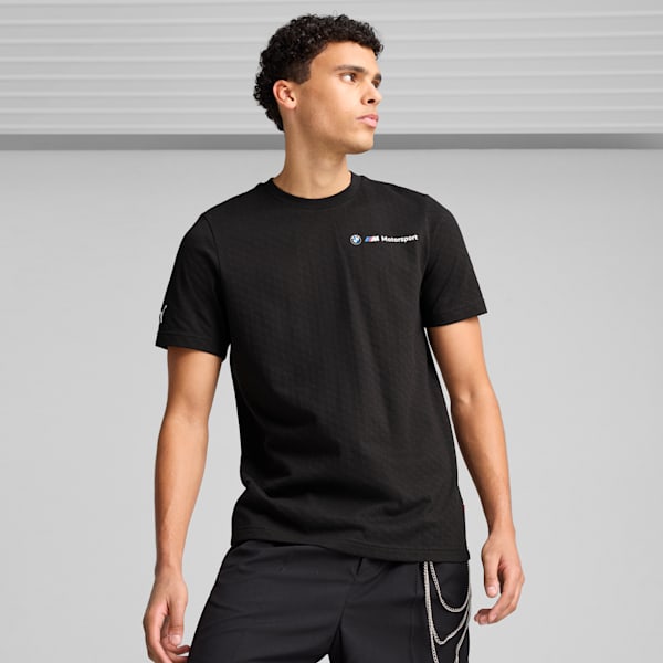 BMW M Motorsport Men's Jacquard Tee, PUMA Black, extralarge-IND