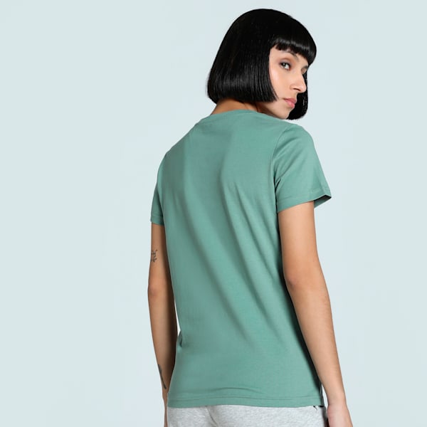 METALLIC No. 1 Logo Women's Tee, Green Moon-metallic silver, extralarge-IND