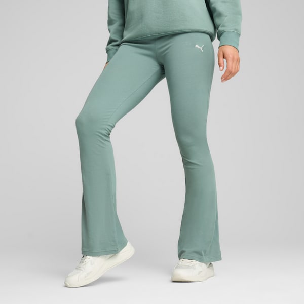 Women's High-Waist Leggings, Green Moon, extralarge-IND