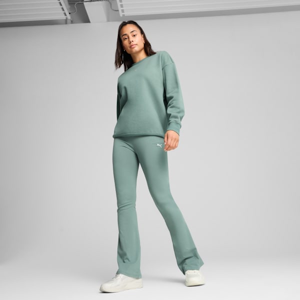Women's High-Waist Leggings, Green Moon, extralarge-IND