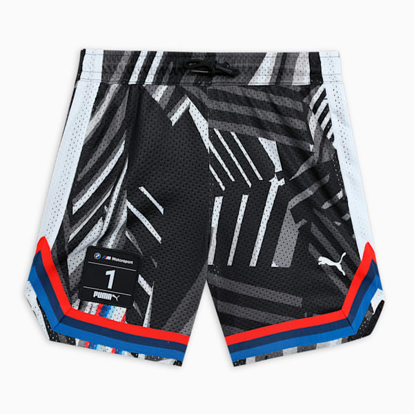 BMW M Motorsport All-over Print Youth Shorts, PUMA Black, extralarge-IND