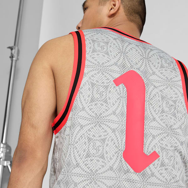 PUMA x LAMELO BALL LaFrancé Slam Men's Basketball Jersey, Glacial Gray-AOP, extralarge