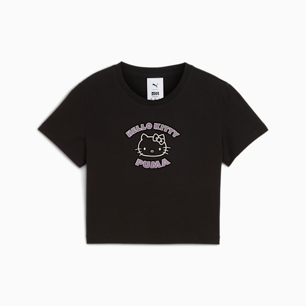 PUMA x HELLO KITTY AND FRIENDS Women's Graphic Slim Fit Crop Tee, PUMA Black, extralarge-IND