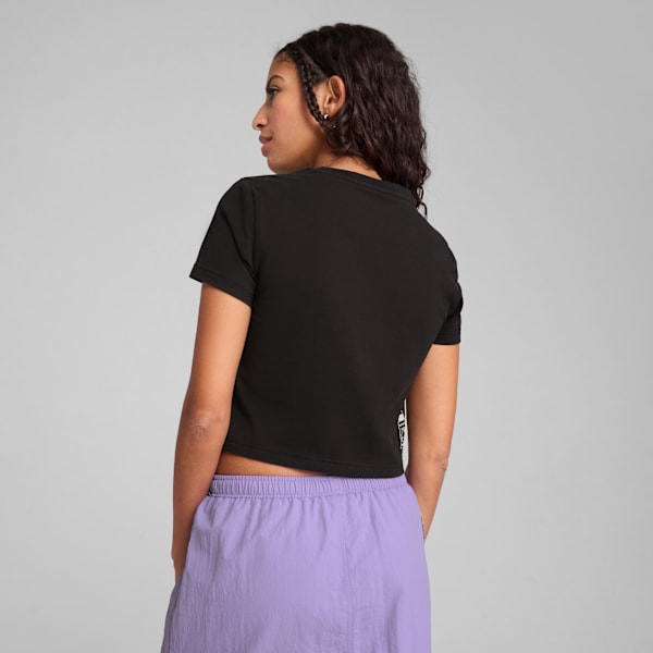 PUMA x HELLO KITTY AND FRIENDS Women's Graphic Slim Fit Crop Tee, PUMA Black, extralarge-IND