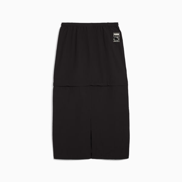 PUMA x HELLO KITTY AND FRIENDS Women's Woven Relaxed Fit Maxi Skirt, PUMA Black, extralarge-IND