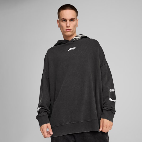 F1® Men's Relaxed Fit Motorsport Hoodie, PUMA Black, extralarge-IND