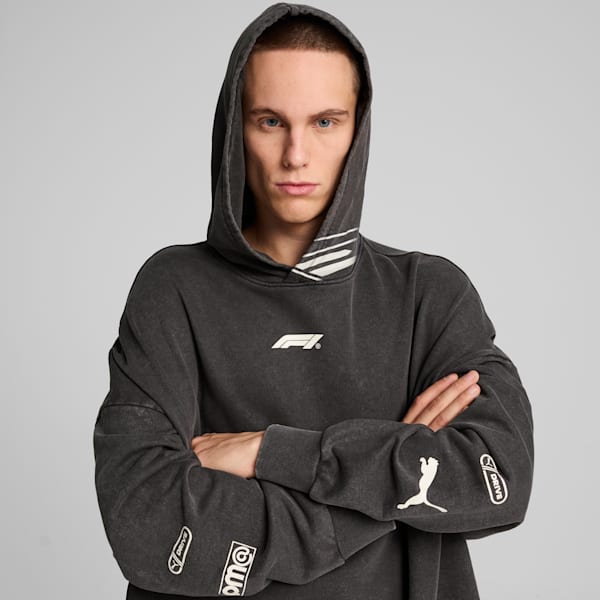 F1® Men's Relaxed Fit Motorsport Hoodie, PUMA Black, extralarge-IND