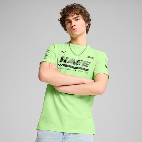 F1 Graphic Ringer Tee Men, Speed Green, extralarge