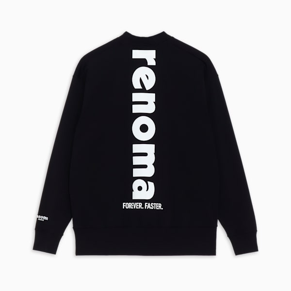 メンズ ゴルフ PUMA x renoma golf バックプリント モックネック 長袖 シャツ, PUMA Black, extralarge-JPN
