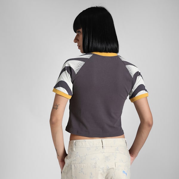 PUMA x KIDSUPER Women's Slim Fit Tee, Dark Coal, extralarge-IND