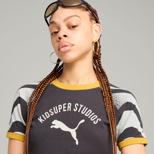 PUMA x KIDSUPER Tee Women, Dark Coal, extralarge