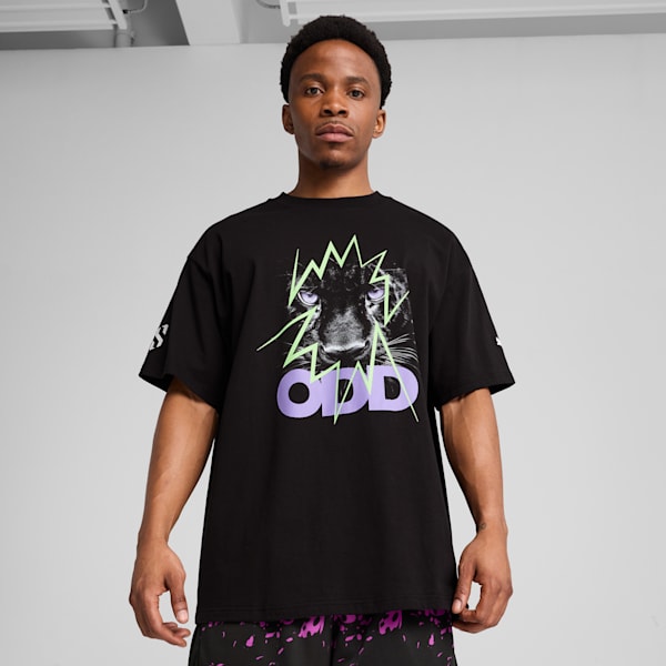 Scoot Purple Lab Men's Basketball Tee, PUMA Black, extralarge