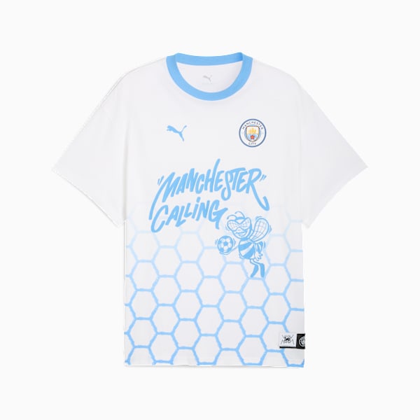 Camiseta de básquetbol PUMA HOOPS x MANCHESTER CITY Hombre, PUMA White, extralarge