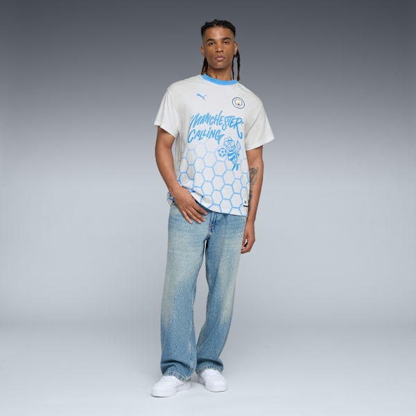 Camiseta de básquetbol PUMA HOOPS x MANCHESTER CITY Hombre, PUMA White, extralarge