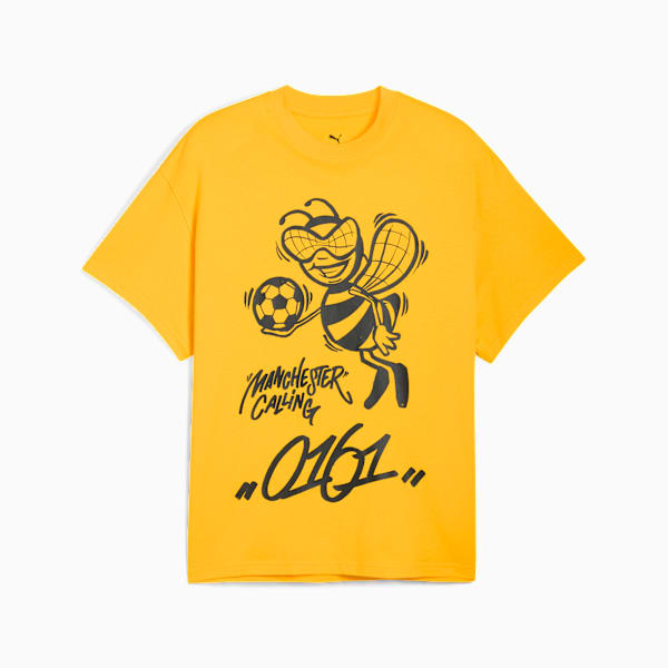 PUMA HOOPS x MANCHESTER CITY Basketball Tee Men, Yellow Sizzle, extralarge