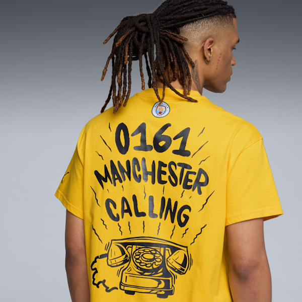 Camiseta de básquetbol PUMA HOOPS x MANCHESTER CITY Hombre, Yellow Sizzle, extralarge