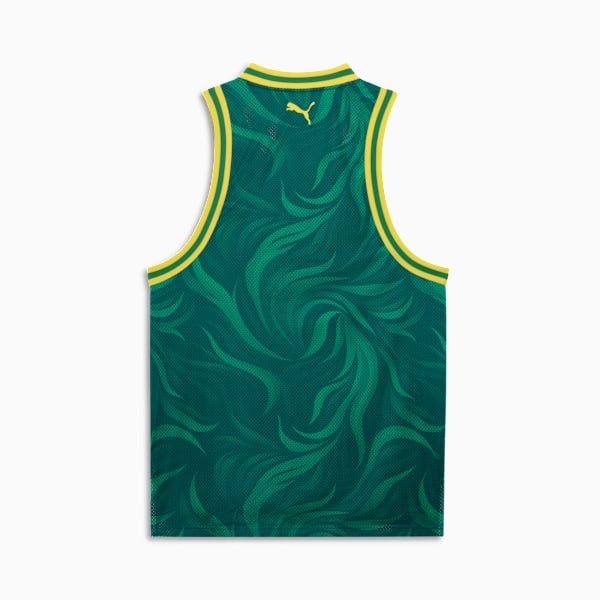 PUMA HOOPS x SE PALMEIRAS Basketball Jersey Men, Malachite-Jade Green-AOP, extralarge
