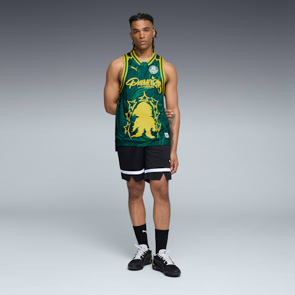 PUMA HOOPS x SE PALMEIRAS Basketball Jersey Men, Malachite-Jade Green-AOP, extralarge