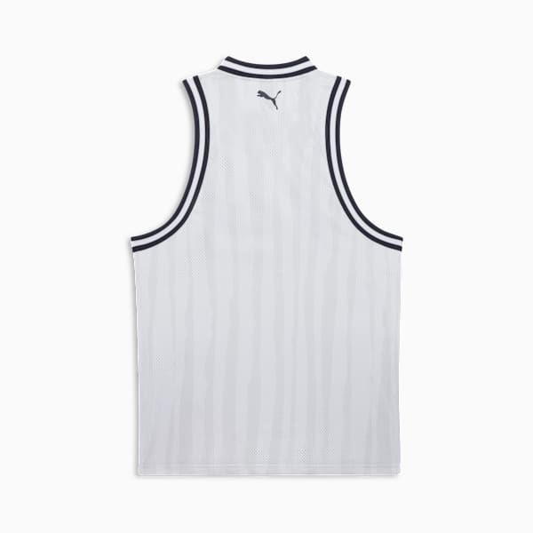 Camiseta de básquetbol PUMA HOOPS x CF MONTERREY para hombre, Feather Gray-PUMA White-AOP, extralarge
