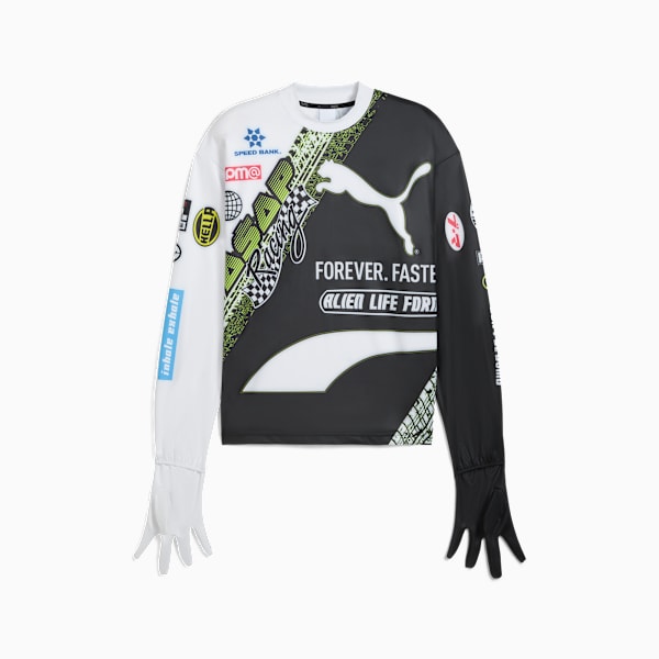 A$AP ROCKY x PUMA Tire Long Sleeve Tee with Gloves, PUMA White, extralarge-IND