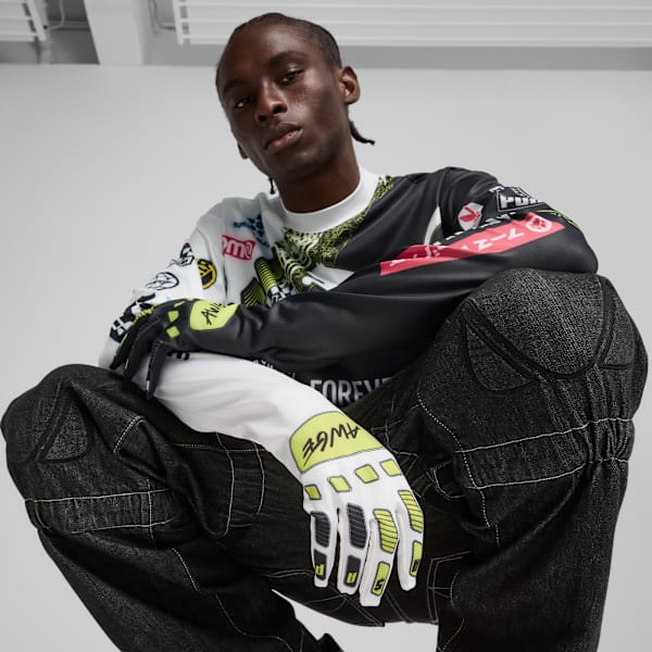 A$AP ROCKY x PUMA Tire Long Sleeve Tee with Gloves, PUMA White, extralarge-IND