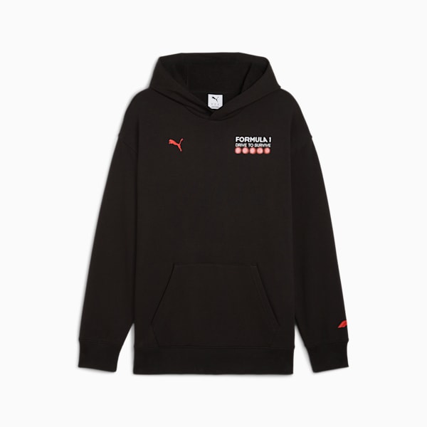 Sudadera con capucha estampada F1® Drive to Survive para hombre, PUMA Black, extralarge